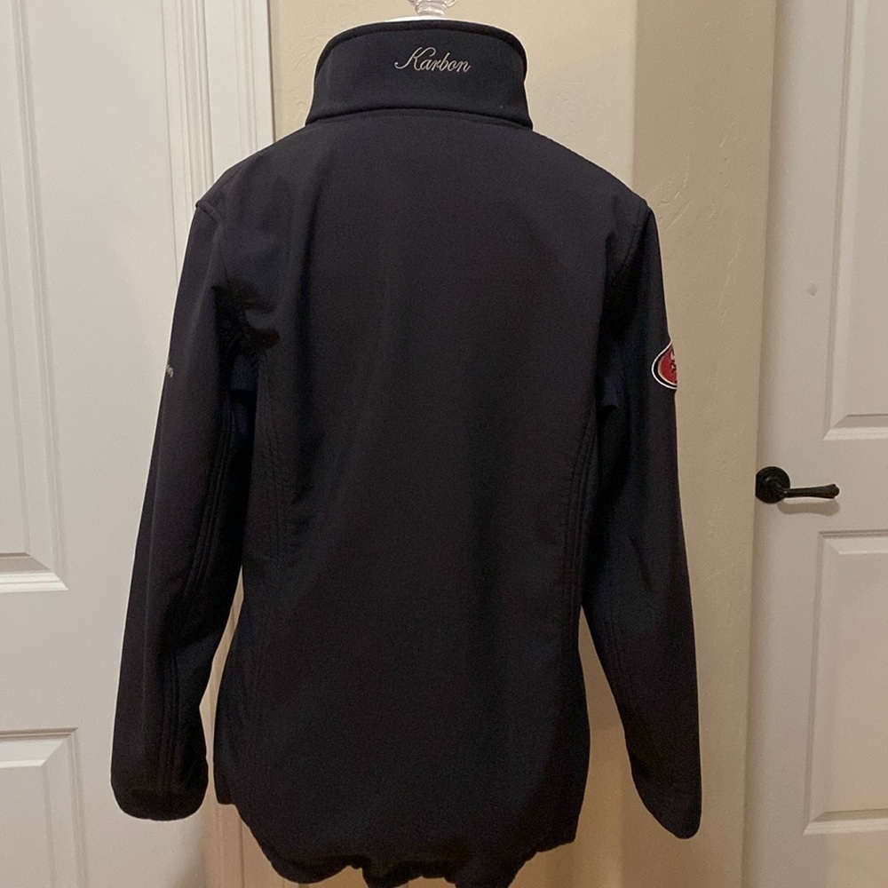 Karbon Jacket Womens 8 black Grey fleece lined waterproof activewear Warm cozy